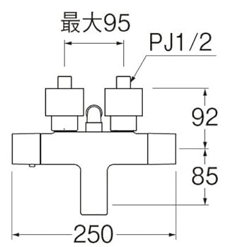 バス・洗面所用品 TOMO SANEI サーモシャワー混合栓 SK1831-13 (水栓金具) 価格比較